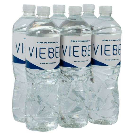 Botella litro, paquete 6 botellas
